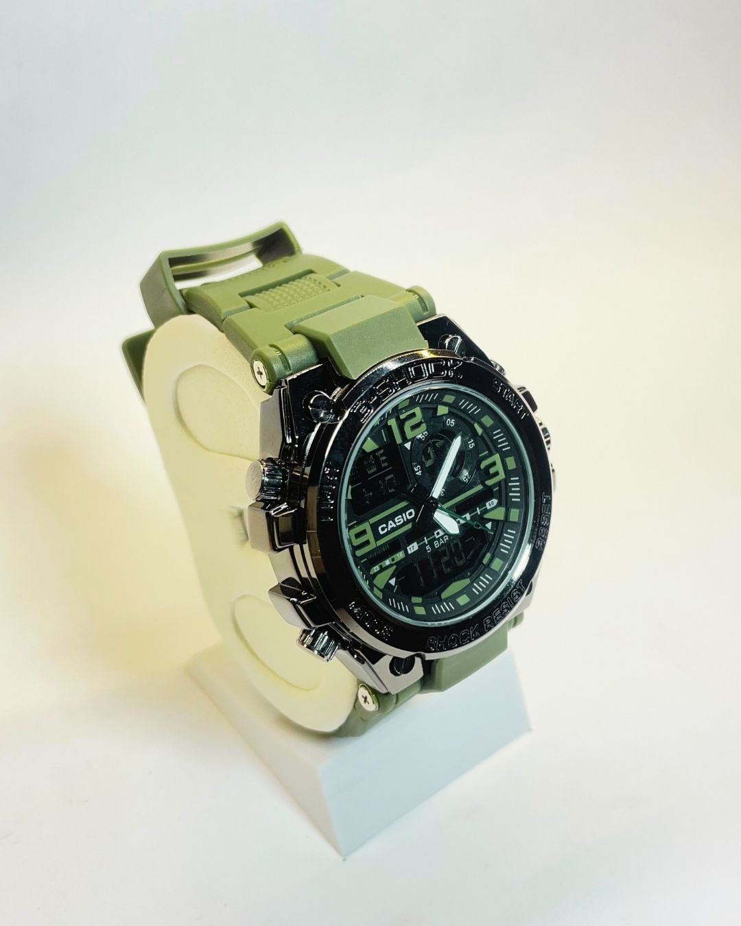 G-Shock GST-W300 (Green) Rubber Straps – Elegant, Comfortable & Premium | FineOclock