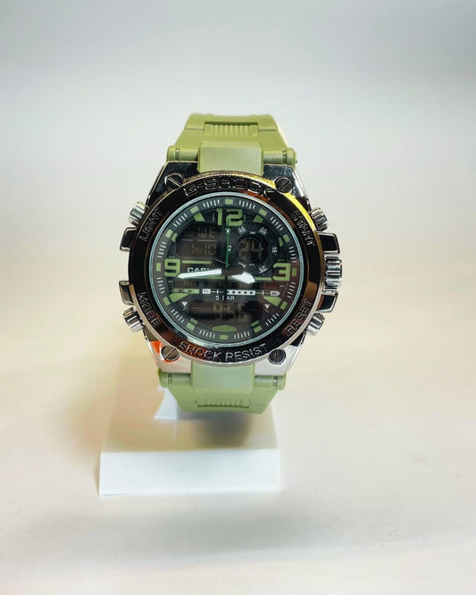 G-Shock GST-W300 (Green) Rubber Straps – Elegant, Comfortable & Premium | FineOclock